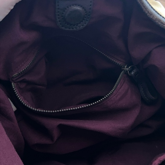 Vintage Lucky Brand Butter Yellow Canvas Crossbody Hobo Bag Slouchy Boho Y2K - Picture 9 of 16